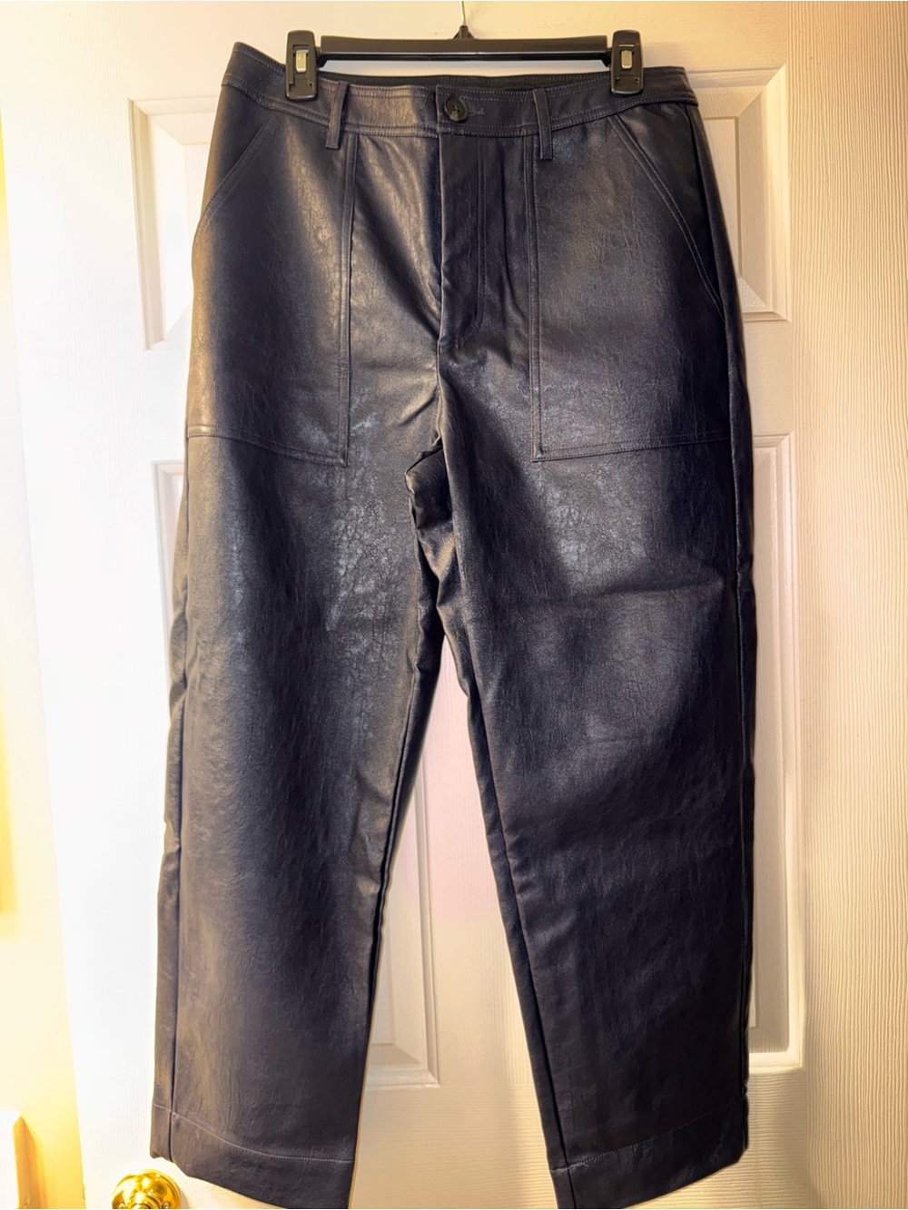 NWT Rachel Comey x Target Navy Faux Leather Straight Trousers